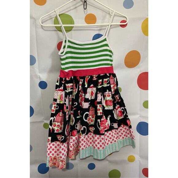 K Pea Girls Sundress Size 10 Multi Color 🌿🍓 - Picture 5 of 16